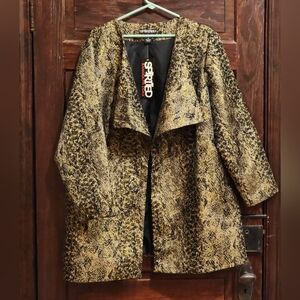 Randolph Duke Black and Gold Snake Print Blazer